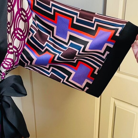 Trina Turk Kimono Sleeve Dress Career Formal Midi 4 - Picture 5 of 11